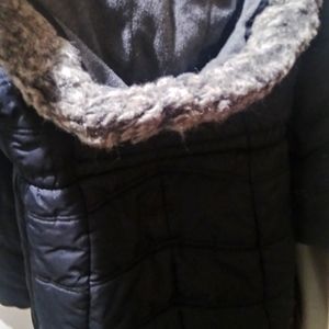 Girls long winter coat with hood